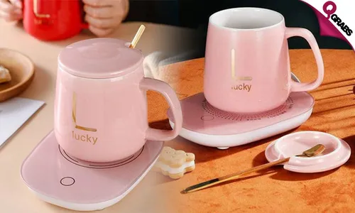 Ceramic Mug with Warming Plate!